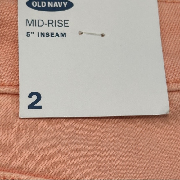 NWT Old Navy Coral Mid Rise Shorts Women’s 2 | 5” Inseam Stretch - Picture 5 of 8